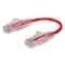 Add-On 6IN RJ-45 MALE TO RJ-45 MALE CAT6 STRAIGHT RED SLIM UTP COPPER PVC PAT ADD-0-5FSLCAT6-RD - alternate 5
